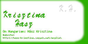 krisztina hasz business card